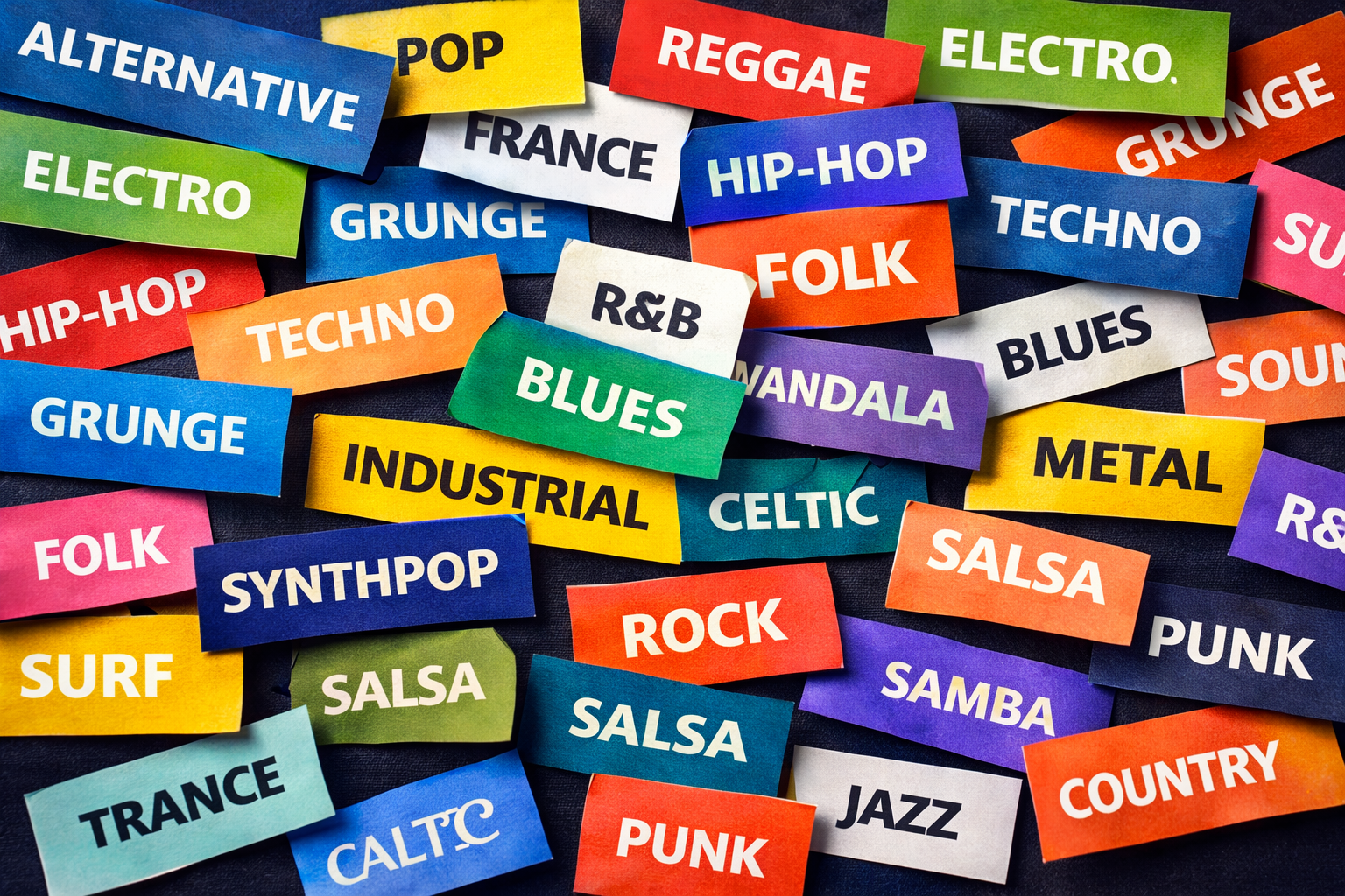 A messy tangle of overlapping song categories